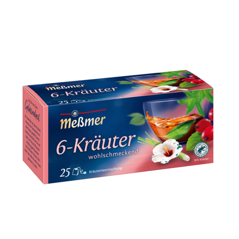 Meßmer Kräutertee 6-Kräuter 50g, (25 Beutel)